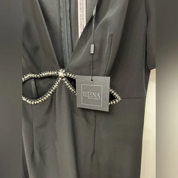 Mac Duggal Black Maxi Dress with Rhinestone Accents - Picture 7 of 9